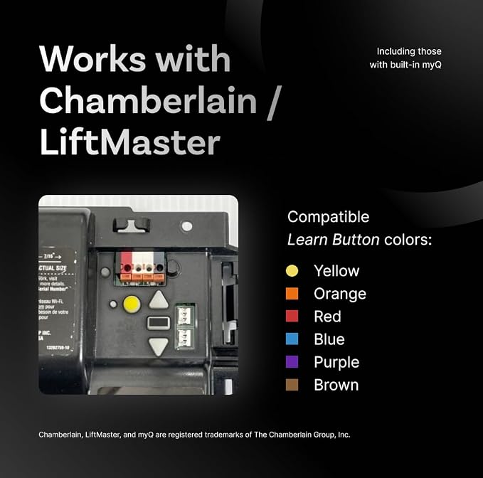 Konnected Smart Garage Door Opener blaQ - Works with Chamberlain/Liftmaster Security+ Openers - Local myQ Alternative - Alexa, SmartThings, Home Assistant, Hubitat, Control4, HomeSeer Integration
