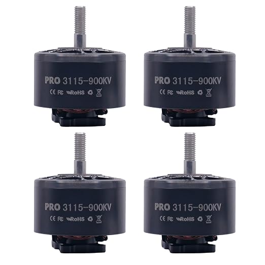 4Pcs Pro 3115-900kv Brushless Motor 4,6,8s for 8-10in Long Range Drone Parts,FPV Multicopter Drone,Racing Power,RC Airplane 4-8s Electric Motor,10.6 lbs Thrust for Quadcopter, Hexcopters,Octocopters