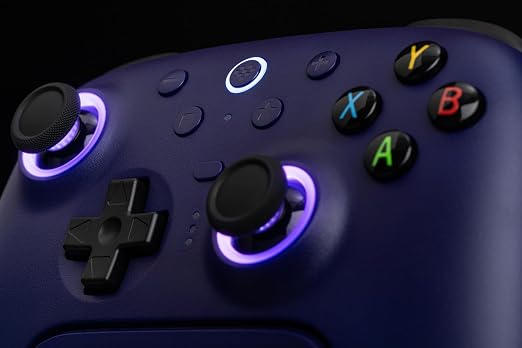 8BitDo Ultimate 2 Wireless Controller for Windows PC, Apple, Steam & Android, Gaming Controller with TMR Joysticks, Hall/Tactile Triggers, Motion Control, RGB Fire Ring, 1000Hz Polling Rate, Purple
