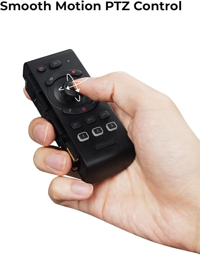 OBSBOT Tail Series Smart Remote Controller, PTZ Control via Gimbal Button or Wrist Movements, Bluetooth Wirelessly Connect up to 3 OBSBOT Tail 2/Air and Control Over Tail Air/Tail 2 Various Features.