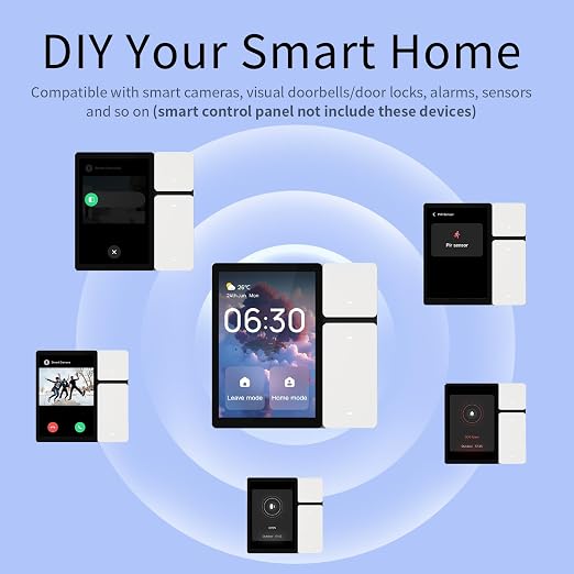 TONGOU DIY WiFi Smart Switch, 3-Switch Smart Home Control Panel Mini, 3.5 inch with LCD Touchscreen and Sigmesh, IR Remote Control, Tuya/Smart Life App, Partition Control, FCC Certificated, ETL Listed