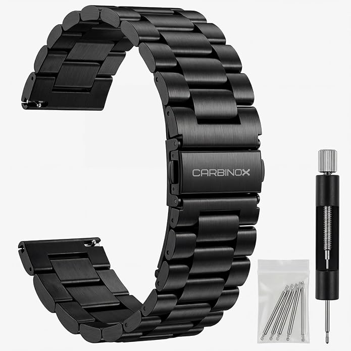 CARBINOX Band Durable 22mm Compatible Smartwatches Adjustable, Secure Fit