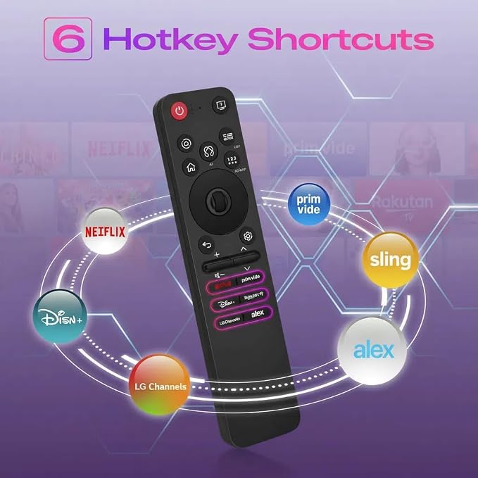 for LG TV Remote | LG Smart TVs (2019-2025 Models) | Voice Control & Pointer Function | Compatible with OLED/QNED/NanoCell/UHD 4K/8K TVs & Models MR25GA/MR24GA/MR23GA/MR22GA/MR21GA/MR20GA