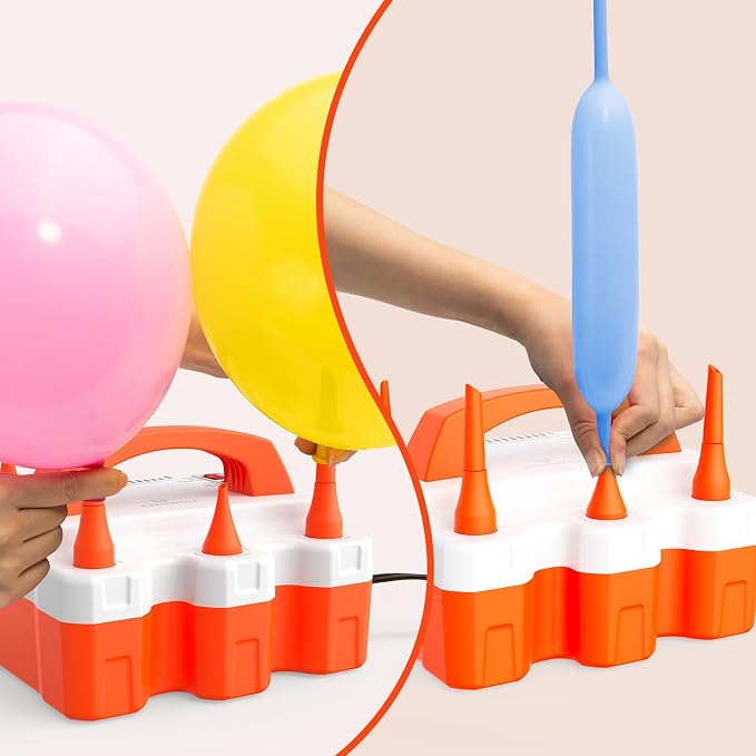 ETENWOLF Electric Balloon Pump for All Balloons 110V 600W Balloon Blower for Party Metalic Latex 260q Foil Balloons, Balloon Inflator for Birthday Decorations