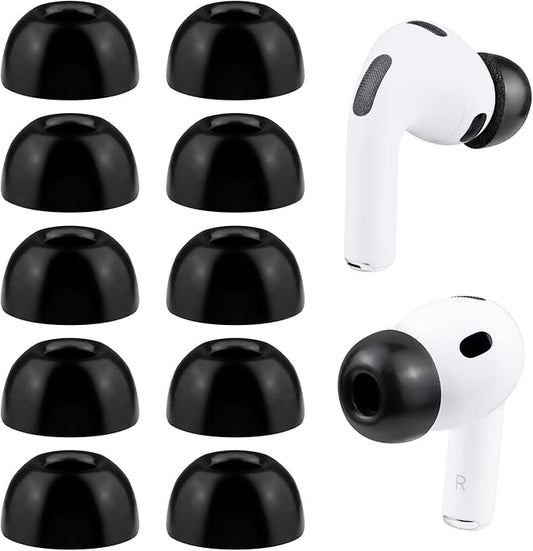 SOULWIT 5 Pairs Memory Foam Eartips for AirPods Pro 3 (3rd Generation 2025), Pro3 Replacement Earbud Ear Tips Accessories (Black/M)