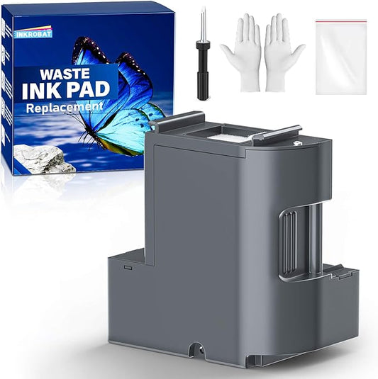 Waste Ink Pad Replacement with Reset Software for Ecotank ET-2850 ET-2760 ET-2750 ET-2700 ET2850 ET2760 ET2750 ET2700 2850 2760 2750 2700 Printer, Maintenance Box with Reset Software