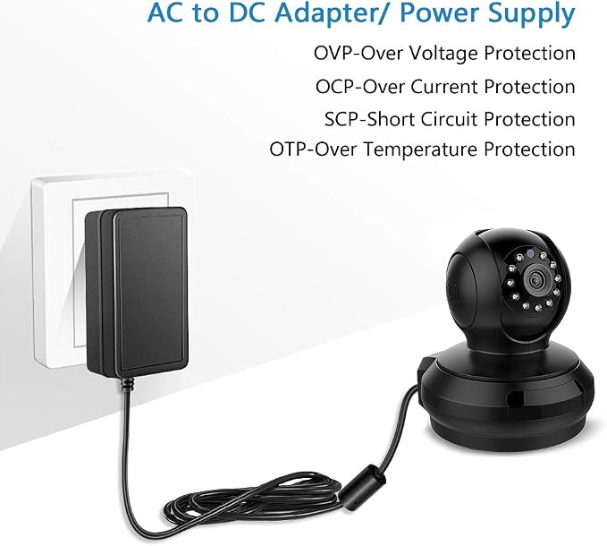 SHNITPWR 24V DC Power Supply Adapter 24 Volt 2A 48W AC to DC Converter Transformer 100~240V AC Input with 5.5x2.5mm DC Tip for 5050 3528 LED Strip 3D Printer CCTV Security System LCD Monitor
