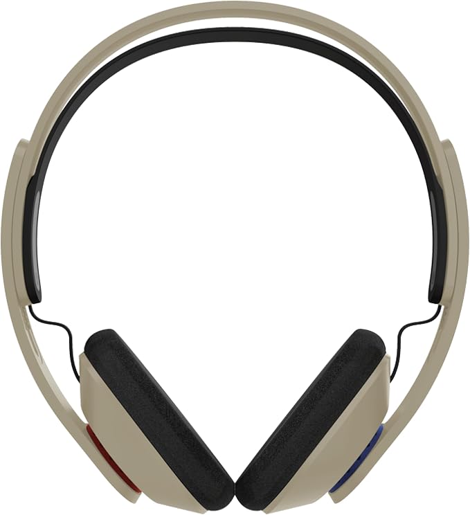 Koss KPH30 Wireless Bluetooth Retro Style On-Ear Headphones, 20+ Hour Battery Life, USB-C Charging, Microphone, Rhythm Beige