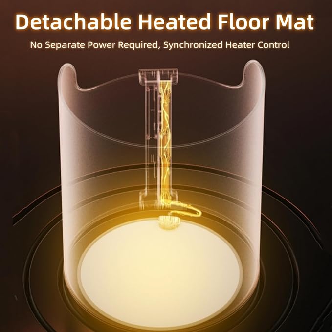 Under Desk Heater, 150W Quiet Foot Warmers for Feet with Detachable Foot Heating Pad, Graphene Radiant Heat Panel with Thermostat & Timer, Portable Energy-Saving for Office/Home chochoyah