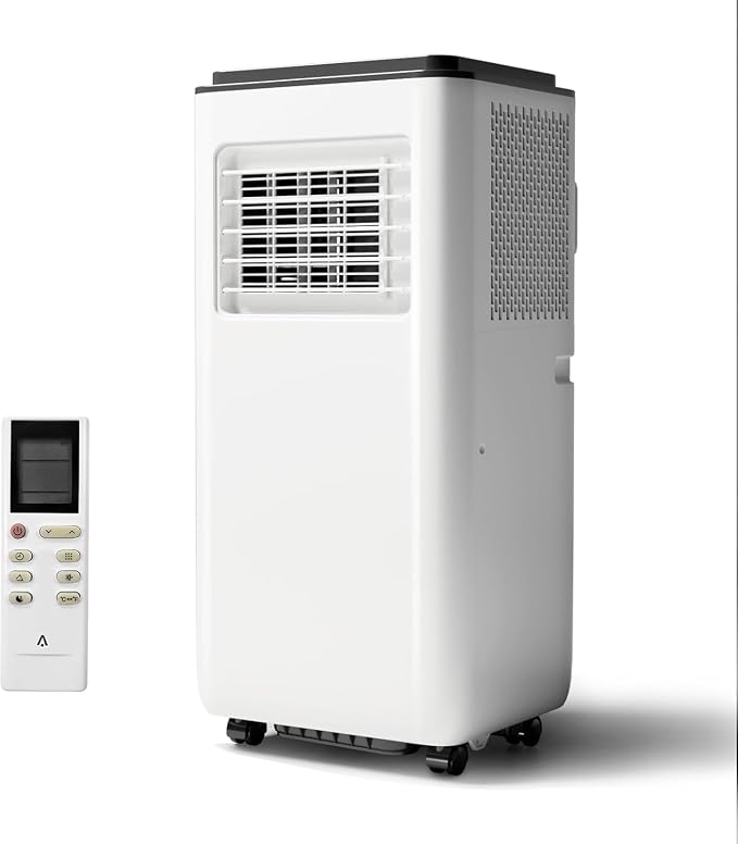 8000 BTU Portable Air Conditioners, 3-in-1 Portable AC Unit with Remote Control, Cool, Dehumidifier & Fan Modes for Rooms up to 350 sq.ft, Sleep Mode, 24-Hour Timer & Window Kit