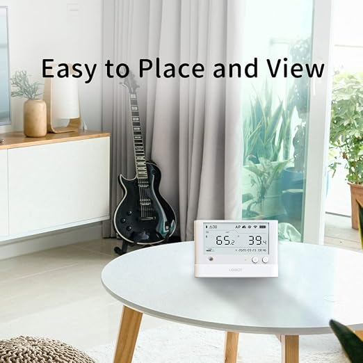 WS1-Pro WiFi Temperature Humidity Illumination Monitor - Accurate Sensing, Multiple Alerts, External Probe Expansion, Device Sharing, Scheduled Report, 4.4” LCD, Alexa & IFTTT, 2.4GHz WiFi