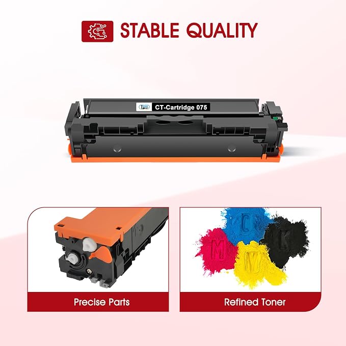 075 Toner Cartridge Set 075H: MF665CDW LBP646Cdw MF663Cdw Compatible for Canon Color ImageCLASS MF660c MF662CDW LBP647Cdw LBP640c LBP640 MF660 Printer 4 Pack High Capacity (Black Cyan Yellow Magenta)