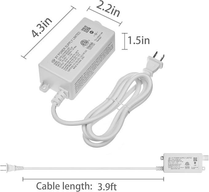 36V 2A Power Adapter AC Adapter XY65S-360200VQ-ZP for eufy Permanent Outdoor Lights E22