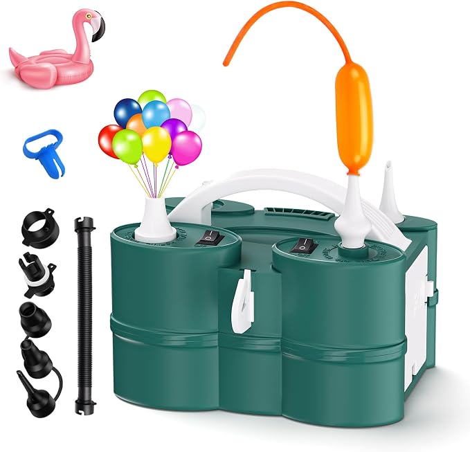 IDAODAN Electric Balloon Pump, Portable Electric Balloon Blower Machine Inflator Air Pump for Party Decorations