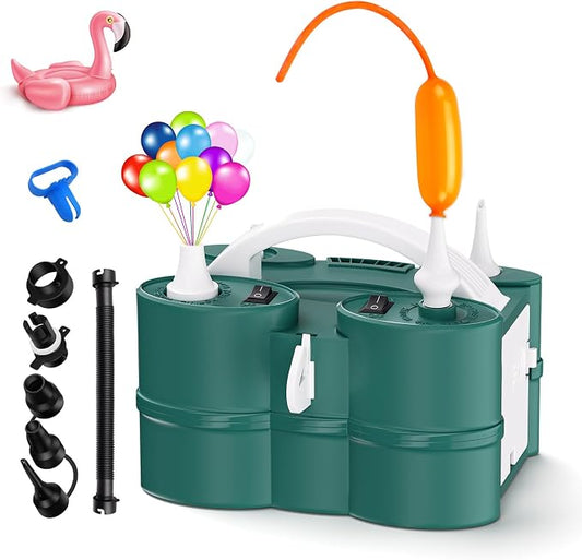 IDAODAN Electric Balloon Pump, Portable Electric Balloon Blower Machine Inflator Air Pump for Party Decorations