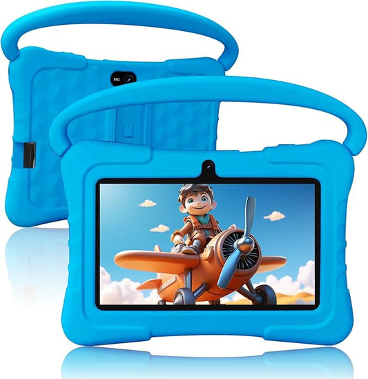 Kids Tablet 7 inch,32GB Toddler Tablets Android 13 with WiFi,Dual Camera,Education,Games,Kids Software Pre-Installed,Computer Tabletas PC with Age Filters,Parental Controls(Blue)