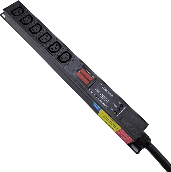 Meter SPD Function with L6-30p Plug C13 30A 240V 6 Way PDU for Internet Data Centre (FJ-NZEU-4Y7C)