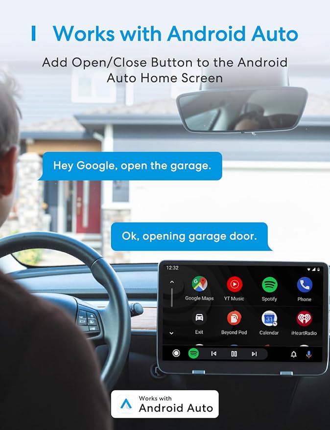 meross Smart Garage Door Opener Remote, Compatible with Amazon Alexa, Google Assistant and SmartThings, Enhanced Compatibility, App/Voice Control (Non HomeKit Version)