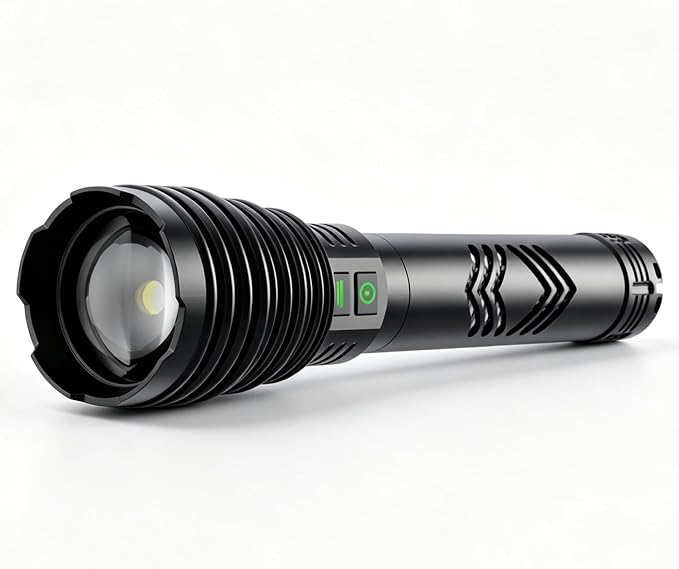 Flashlights 600,000 High Lumens, 6 Modes with Fast Charge, Super Bright Rechargeable Powerful Flashlight IP67 Waterproof & Shock Resistant for Outdoor Activities