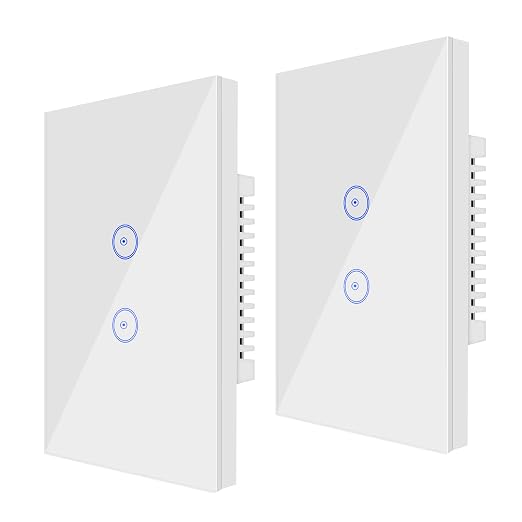 Jinvoo WiFi Wall Light Touch Panel Switch, 3 Way, Remote Control by Smart Phone,No Hub Required, AC 120V, Works with Amazon Echo, Google Home, Black