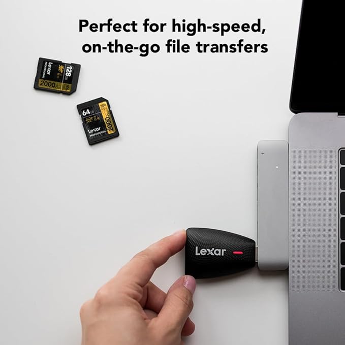 Lexar Multi-Card 2-in-1 USB 3.1 Reader, Works with SD and microSD Cards (LRW450UBNA)