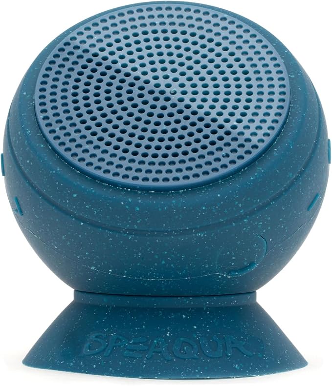 Speaqua – Bluetooth Speaker-Waterproof, Durable w/Built-in Storage (2,000 Songs) - Dual Wireless Speaker Pairing – Portable Bluetooth Speaker - Barnacle Pro 2.0 - Pelagic Blue