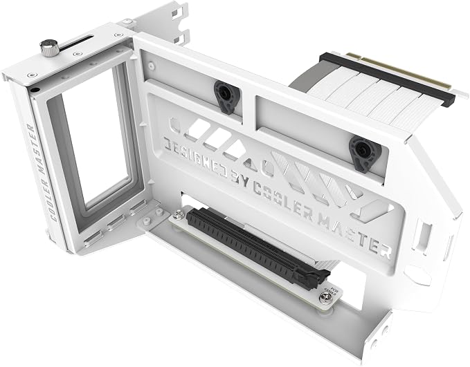 Cooler Master Vertical GPU Card Holder Kit V3, PCIe 4.0 5.0 Motherboards GPUs RTX 5090 RX 9070 XT, ABS Casing, 165mm Length, Modula Adjustable for E-ATX ATX Micro ATX Case, White