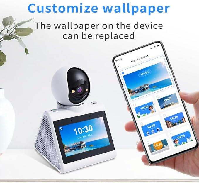 Indoor Home Security Camera,Dual-Band(5G/2.4G) Pet Dog Camera,Two Way Video Camera with 4.3" Screen,Nanny cam,Monitor for Baby/Elder/Nanny/Dog/pet with Phone App Dome Camera