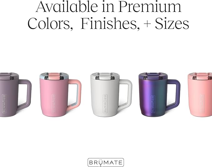 BrüMate Müv - 15oz 100% Leak Proof Insulated Coffee Mug with Handle & Lid - Stainless Steel Coffee Travel Mug - Double Walled Coffee Cup (Mocha)