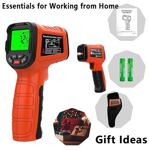 Infrared Thermometer Gun -58°F to 2732°F, 50:1 Non-Contact Laser Temperature Gun for Cooking, Pizza Oven, Reptile, Griddle, Digital Heat Gun for HVAC and Industrial Use