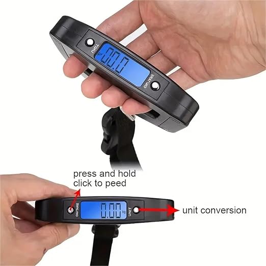50kg/10g Digital Luggage Scale Electronic Portable Suitcase Travel Weighs with Backlight Electronic Travel Hanging Scales