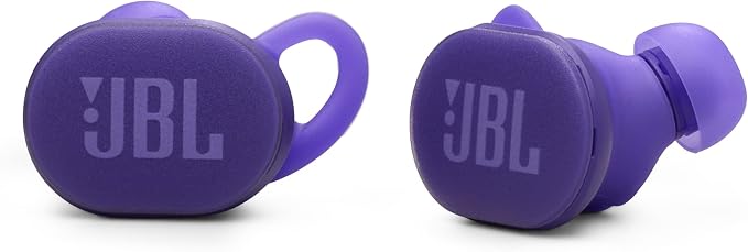 JBL Endurance Race 2 - Waterproof (IP68) sports true wireless earbuds with 4 mics for crisp, clear calls, JBL Pure Bass sound, 48Hrs of Playback, plus speed charging & Active Noise Cancelling (Purple)