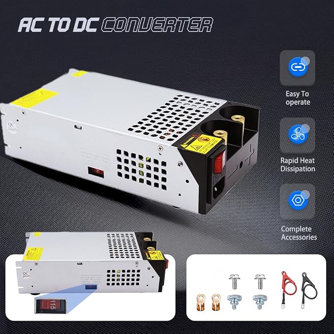 AC to DC 24V 62.5A 1500W Power Supply,Universal SMPS Switching 110V to 24V Converter Transformer Driver Adapter for DIY,RV,Pump,LED Strip,LCD Monitor(DC24V-62A-1500W)
