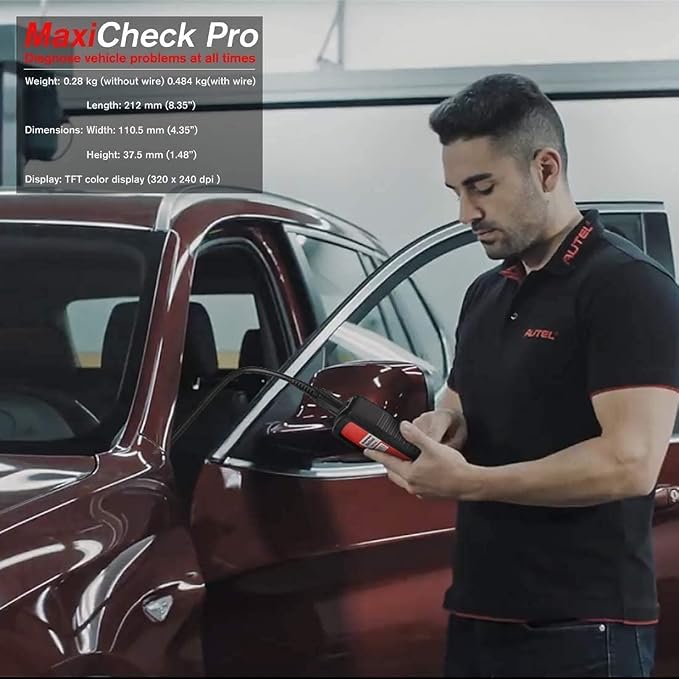 Autel MaxiCheck PRO AutoBleed Scan Tool, ABS Brake Bleed with with ABS SRS Diagnostics, Full OBDII, BMS EPB SRS SAS Oil Reset Services for Specific Vehicles, Free Update, Functions Not for All Cars