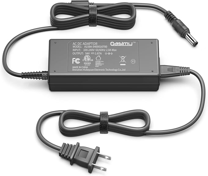 54V Adapter Compatible with Cisco Meraki MX65 MX65W MX65-HW MX65W-HW MA-PWR-90WAC 640-47010 600-47010 Cloud Managed Router Advanced Security License 1.67A 90W 90.18W Power Supply Cord Charger