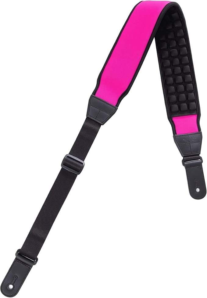 KLIQ AirCell Guitar Strap for Bass & Electric Guitar with 3" Wide Neoprene Pad and Adjustable Length