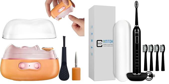 4 in 1 Safe Electric Nail Clipper for Baby & Adults, Sonic Electric Toothbrush