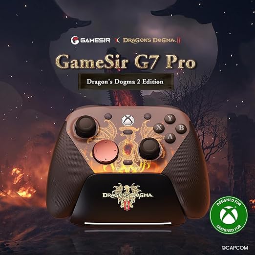 GameSir G7 Pro Wired Xbox Controller for Xbox Series X|S, TMR Sticks, Hall Effect Triggers, 4 Remappable Buttons, 1000Hz PC Mode, PC & Android Controller (Dragon’s Dogma II)