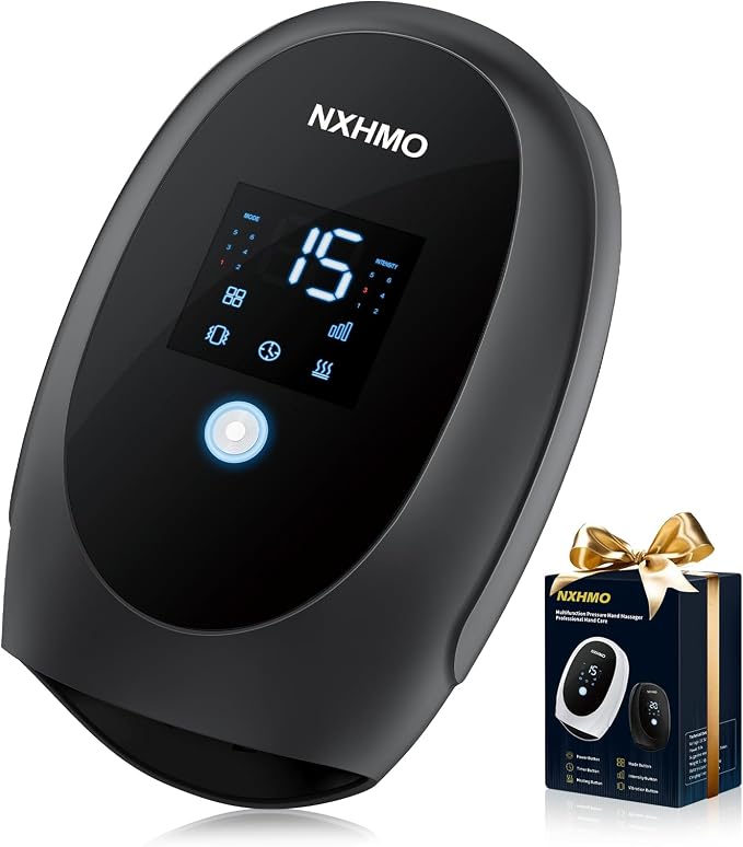 Hand Massager with Heat and Compression,Hand & Wrist Massager for Arthritis and Carpal Tunnel Pain Relief