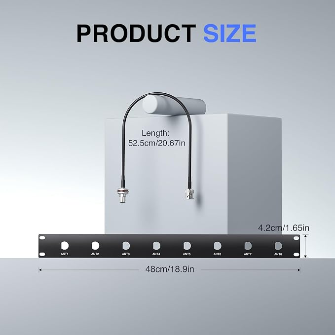 Phenyx Pro BNC Antenna Kit, Four BNC Connecting Cables 50cm/1.6FT for Front-Mounting Antennas, Compatible with Full-Rack Wireless Systems (ANTK-FR4A)