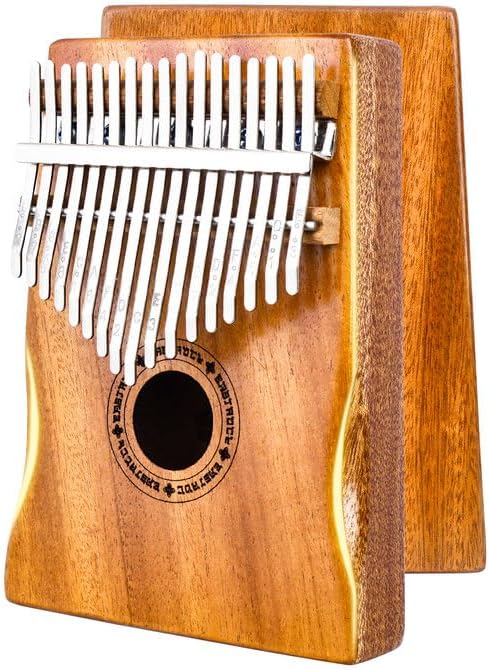 EASTROCK Kalimba Thumb Piano 17 Keys, Portable Mbira Finger Piano Tune Hammer and Study Instruction, Musical Instrument Gifts for Adults Beginners Professional
