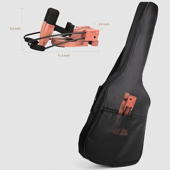 DIDA Guitar Stand for Electric Guitar, Wooden Guitar Stand, Portable Traveling Stand For Electric Guitar and Bass, Single Guitar Stand, Non Slip, Soft Foam Padded Arms (Rosewood)
