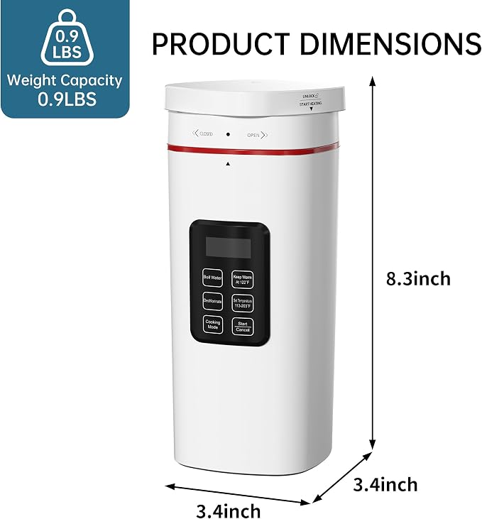 Travel Electric Kettle Portable 304 Stainless Steel LED Display Temperature Adjustable BPA Free Child Lock Mini Kettle,Small Hot Water Boiler Auto Shut-Off
