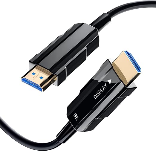 8K HDMI 2.1 Cable 66ft, Long Fiber Optic HDMI Cable, Ultra High Speed Thin HDMI Cord, 48Gbps, 8K@60Hz 4K@120Hz, Dynamic HDR, Dolby, HDCP 2.2&2.3, 3D, for HDTV Monitor Game Laptop Home Theatre