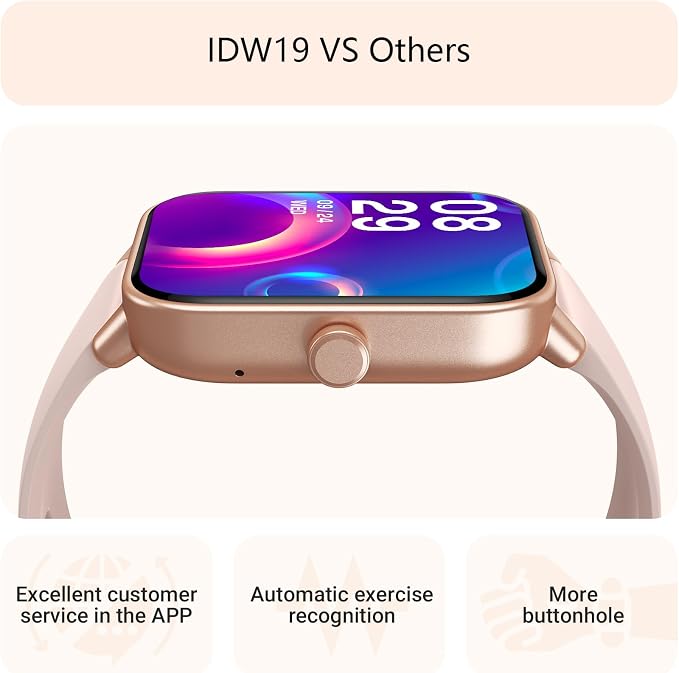 Smart Watch for Women Android & iPhone, Alexa Built-in, IP68 Waterproof Activity Fitness Tracker with Bluetooth Call (Answer/Make), 1.8" Smartwatch with Heart Rate/SpO2/Sleep Monitor, 100+ Sports Mode | Pink