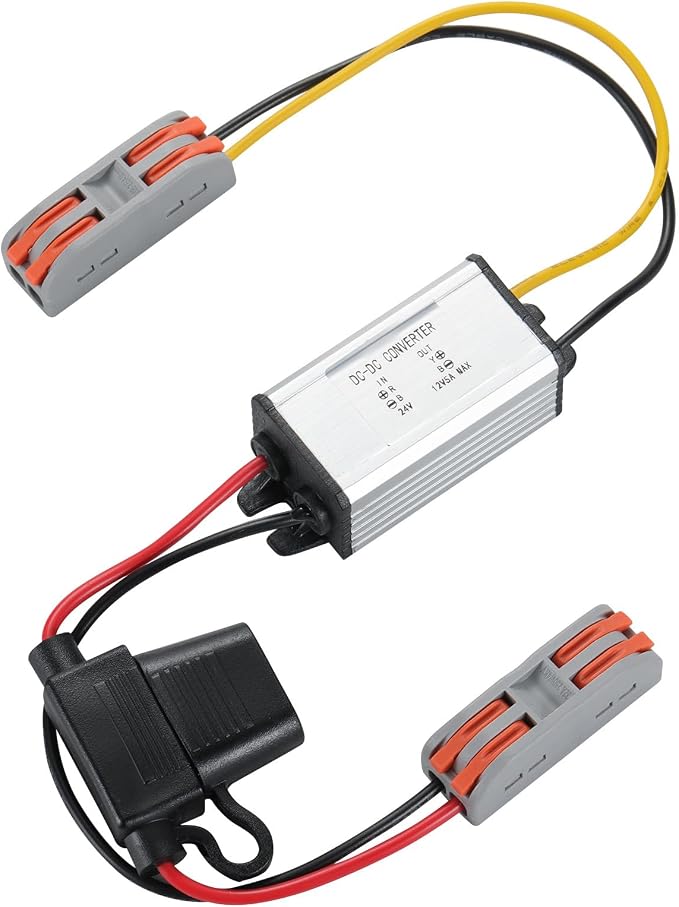 DC 24V Step Down to 12V 5A 60W DC Buck Converter Power Transformer Supply for Golf Cart Vehicle etc