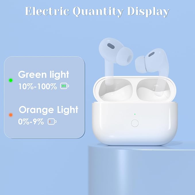 JKV Wireless Charging Replacement for AirPod Pro 1st 2st Charging Case with USB C Port, Only Compatible with AirPod Pro 2 Charging Case with Bluetooth Pairing Sync Button, no Airpod