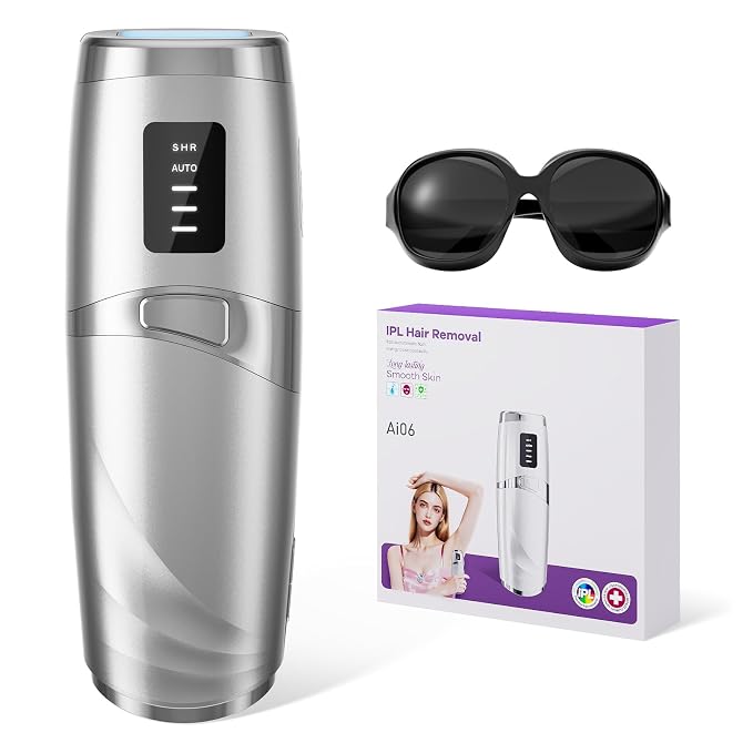 Laser Hair Removal LIJAI IPL Hair Removal Device for Women & Men, 999,999 Flashes Painless Long-Lasting Results, at Home Hair Removal in 8mins for Armpits Legs Arms Bikini Line, Silver