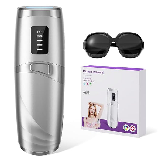 Laser Hair Removal LIJAI IPL Hair Removal Device for Women & Men, 999,999 Flashes Painless Long-Lasting Results, at Home Hair Removal in 8mins for Armpits Legs Arms Bikini Line, Silver