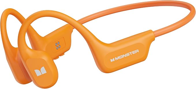 Monster Open Ear BC300 Sport Headphones, Wireless Bone Conduction Headphones Bluetooth 6.0, IPX8 Waterproof, 32GB Built-in Memory, 10-Hour Battery Life for Running, Cycling, Outdoor Sports